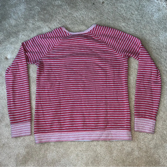 G.H. Bass Women’s Gray & Red Striped Sweatshirt - Size S - EUC - Cotton Blend - Picture 4 of 6
